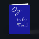 Oy à la carte de Hannukah du monde<br><div class="desc">Ma maman a dit que ceci autour des vacances une fois et lui a collé dans notre famille.  Un ami de famille a même fait un point de croix de l'expression pour elle.  Maintenant je veux la part les joies d'Oy avec le monde entier.</div>