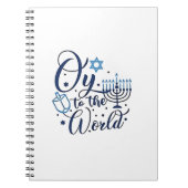 Oy aan de wereld Chanoeka Joodse Grappig Notitieboek (Voorkant)