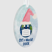 OY aan de Wereld Grappige Pandemische Kerstmis Ornament (voorkant)