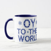 OY au monde Mug de vacances bleu et blanc (Gauche)
