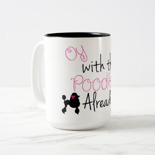 Oy avec de caniche la tasse déjà - filles de (Devant gauche)