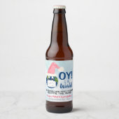 OY tegen de wereld! Funny Pandemic Holiday Cheer Bier Etiket (Voorkant)