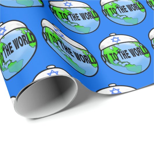 Oy to world Chrismukkah wrapping paper Cadeaupapier (Rol Hoek)