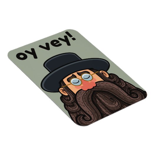 OY VEY! Funny RABBI Peronalized Magneet (Rechterzijde)