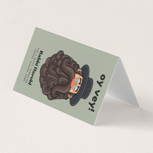 OY VEY! Funny RABBI Peronalized Visitekaartjes (Voorkant)