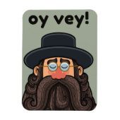 OY VEY! Grappige RABBI Gepersonaliseerd Magneet (Verticaal)