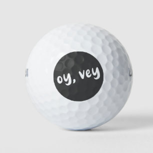 Oy, zeer Jiddisch Gezegde Eenvoudige Typografie Gr Golfballen