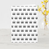 Oyes look Sideways Starting Eyes Emoji Pattern Kaart (Gele Bloem)