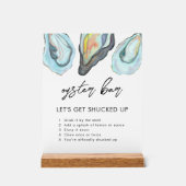 Oyster Bar Coastal Seaside Wedding Sign, (Recto)