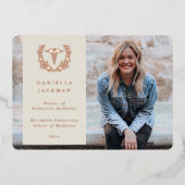 Oyster Caduceus Médicale Graduation Faire-part (Recto)