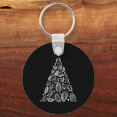 Oyster Christmas Tree Seafood Shellfish Holiday Be Sleutelhanger (Voorkant)