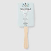 Oyster Coastal Seaside Wedding Program Handwaaier (Voorkant)