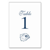 Oyster Collectie tabelnummers Kaart (Achterkant)