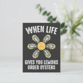 Oyster Eating - Zee Food Gourmet Briefkaart (Staand voorkant)