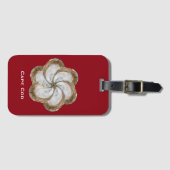 Oyster Flower Bagagelabel - Design C - Red (Voorkant (horizontaal))