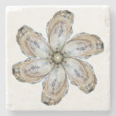 Oyster Flower Marble Onderzetter - Design A (Voorkant)