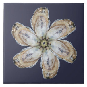 Oyster Flower Tile - Ontwerp A Tegeltje