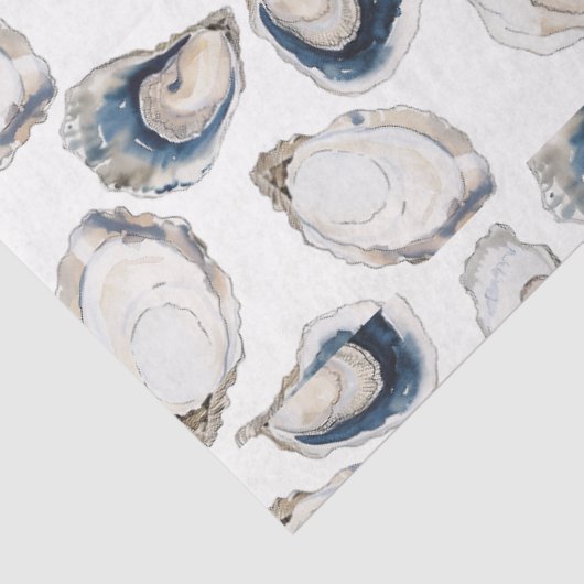 Oyster Half Shell Kustweefsel Papier (Detail)