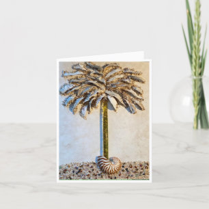 Oyster Palm groeit uit een Nautilus Schelp  Kaart
