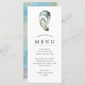 Oyster Pearl Party | Dual Oysters Opal Thema Menu (Voorkant / Achterkant)