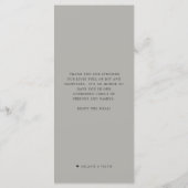 Oyster Pearl Party | Grijze thema Menu (Achterkant)