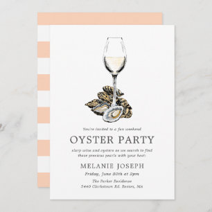 Oyster Pearl Party   Perzikstrips Kaart