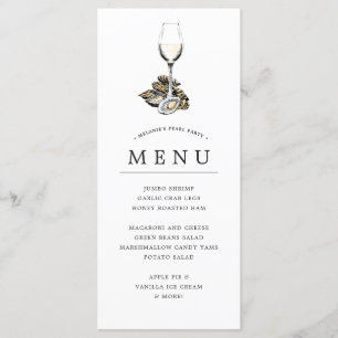 Oyster Pearl Party Perzikthema Menu