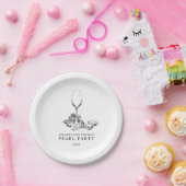 Oyster Pearl Party | zwart-wit Papieren Bordje (Feest)