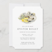 Oyster Roast Elegante Eenvoudige Vis Partij Kaart (Voorkant)