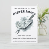 Oyster Roast Invitation Sjabloon Kaart (Staand voorkant)