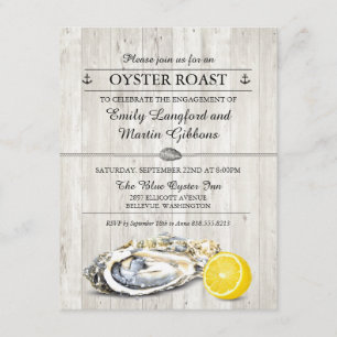 Oyster Roast Seafood Nautical Party Kaart