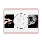 Oyster Roze & Goud Modern Minimal Save the Date Magneet (Horizontaal)