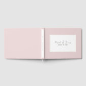 Oyster Roze & Goud Modern Minimal Wedding Gastenboek (Volledig)