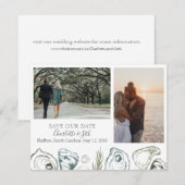 Oyster Save the Dates met foto's Date (Voorkant / Achterkant)