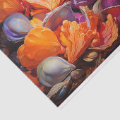 Oyster Shell Heldere Kleur Bloemen Decoupage Tissuepapier (Detail)