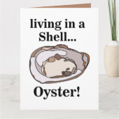 Oyster Shellfish Funny Kaart (Voorkant)