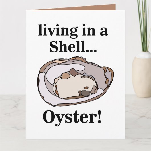 Oyster Shellfish Funny Kaart (Voorkant)