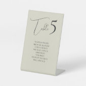 Oyster Shells Trouwtafel Zitting Grafiek Kaart Reclamebord Met Voetstuk (Voorkant)