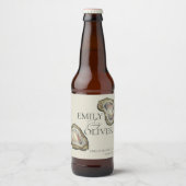Oyster Shells Wedding Bier Etiket (Voorkant)