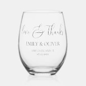 Oyster Shells Wedding geëtst Drinkware Wijnglas Zonder Voet (Voorkant)