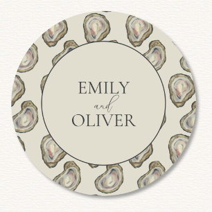 Oyster Shells Wedding Ronde Sticker