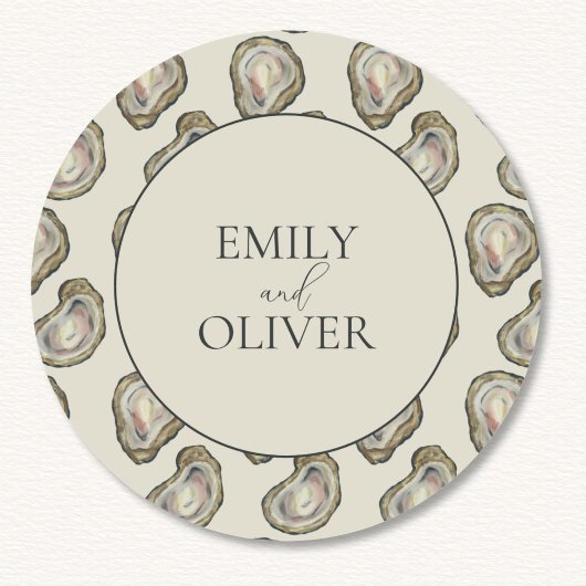 Oyster Shells Wedding Ronde Sticker