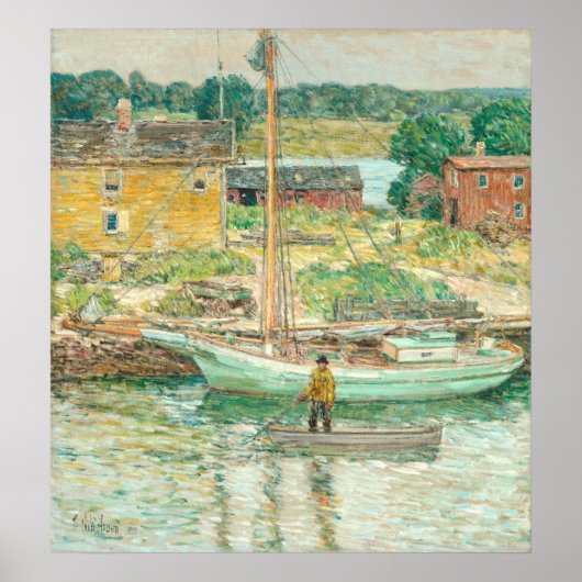 Oyster Sloop - Childe Hassam Fine Art Poster (Devant)