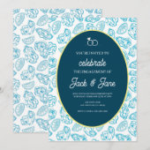 Oyster verlovingsfeest uitnodiging (Voorkant / Achterkant)