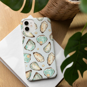 Oyster voor kustWaterverf en patroonpatroon iPhone 16 Hoesje
