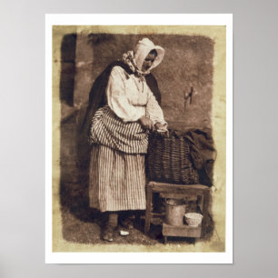 Oyster Woman, 1843-47 (papier op basis van zoutpap Poster