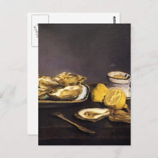 Oysters - Édouard Manet Briefkaart (Voorkant / Achterkant)