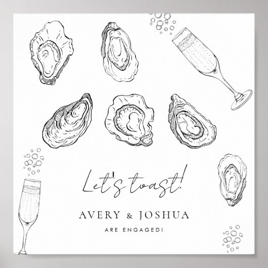 Oysters Napkins Poster (Voorkant)