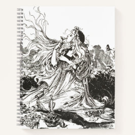  Oz Art Nouveau Goddess "Polychrome" Notitieboek