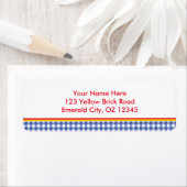 Oz Blue En vichy Étiquettes de adresse de fête d'a (En situation)